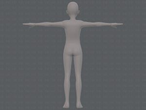 base mesh man character v17 3D Model