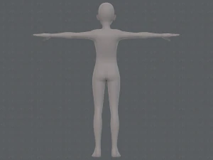 base mesh man character v17 3D Model