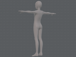 base mesh man character v17 3D Model