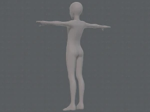 base mesh man character v17 3D Model