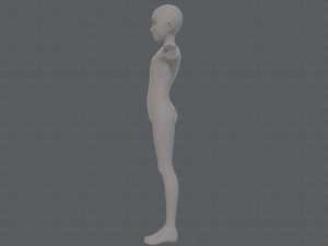 base mesh man character v17 3D Model