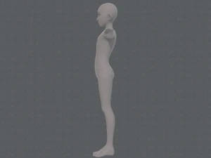 base mesh man character v17 3D Model