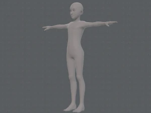 base mesh man character v17 3D Model