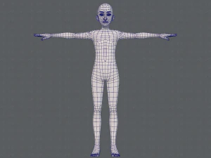 base mesh man character v17 3D Model