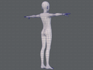 base mesh man character v17 3D Model