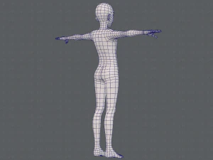 base mesh man character v17 3D Model
