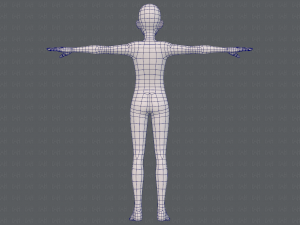 base mesh man character v17 3D Model