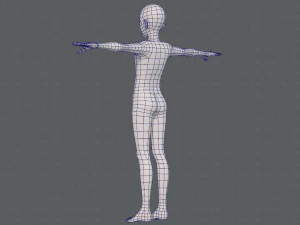 base mesh man character v17 3D Model