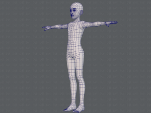 base mesh man character v17 3D Model