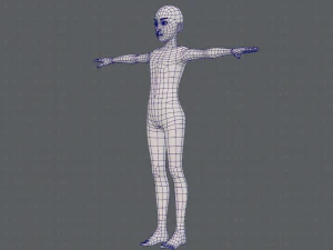 base mesh man character v17 3D Model