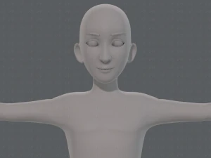 base mesh man character v17 3D Model