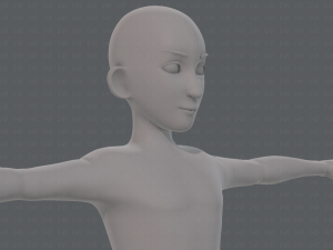 base mesh man character v17 3D Model