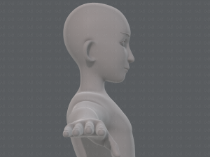 base mesh man character v17 3D Model