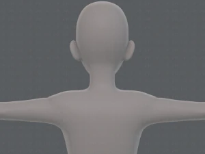 base mesh man character v17 3D Model