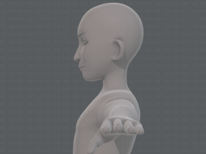 base mesh man character v17 3D Model