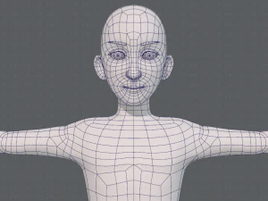 base mesh man character v17 3D Model