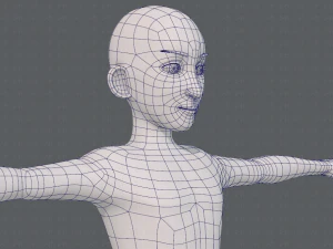 base mesh man character v17 3D Model