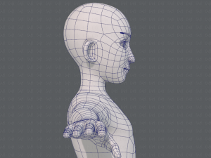 base mesh man character v17 3D Model