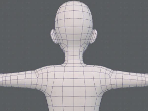 base mesh man character v17 3D Model