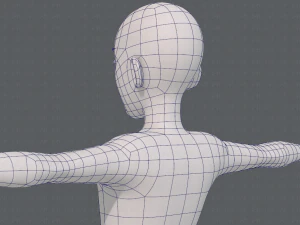 base mesh man character v17 3D Model