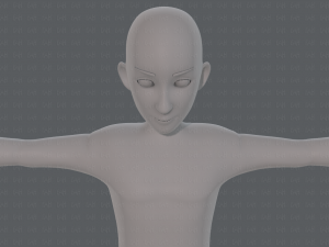 base mesh man character v17 3D Model