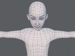base mesh man character v17 3D Model