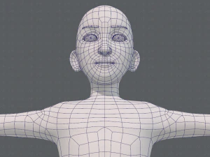 base mesh man character v17 3D Model