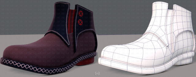 shoes cartoonv39 3D Model .c4d .max .obj .3ds .fbx .stl .blend 