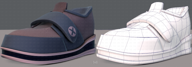shoes cartoonv40 3D Model .c4d .max .obj .3ds .fbx .stl .blend 