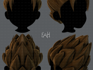 3d hair style for boy v56 Modelo 3D