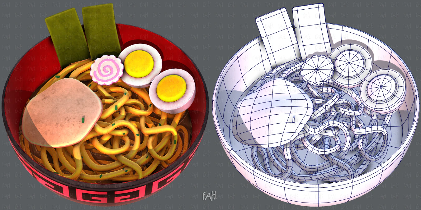 ramen01 3D Model .c4d .max .obj .3ds .fbx .stl .blend 
