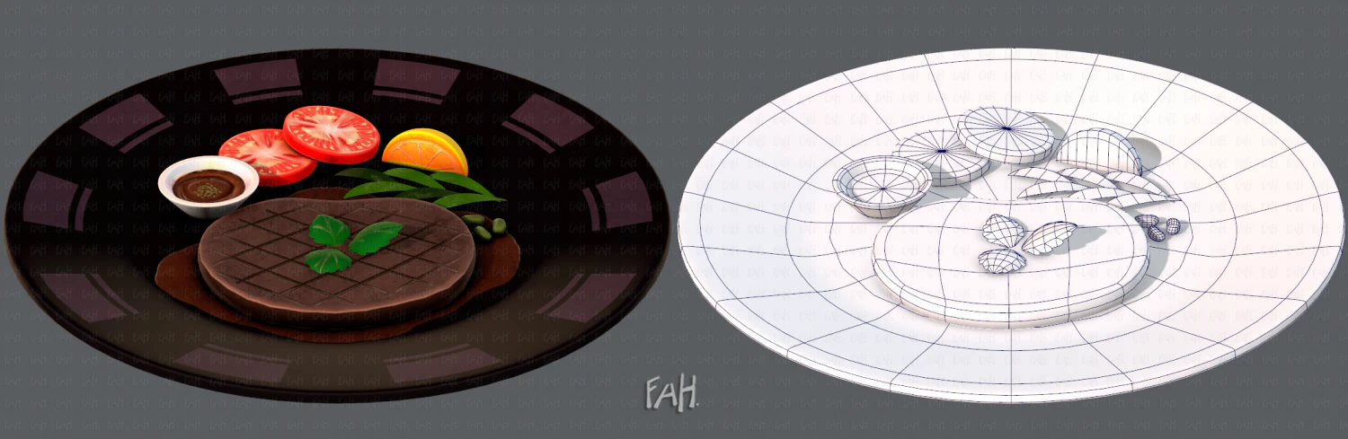 steak01 3D Model .c4d .max .obj .3ds .fbx .stl .blend 