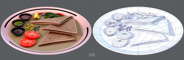 naan bread 01 Modelo 3D .c4d .max .obj .3ds .fbx .stl .blend 