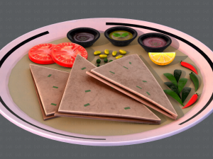 naan bread 01 Modelo 3D