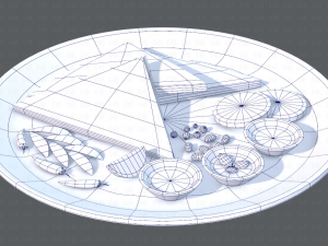 naan bread 01 Modelo 3D