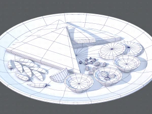 naan bread 01 3D Model