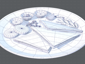 naan bread 01 Modelo 3D