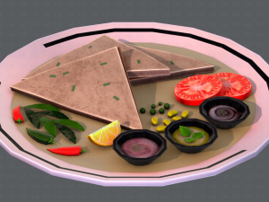 naan bread 01 Modelo 3D