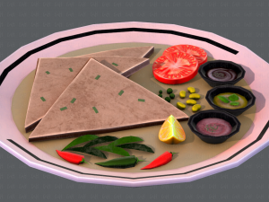 naan bread 01 Modelo 3D