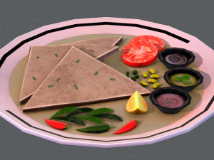 naan bread 01 3D Model