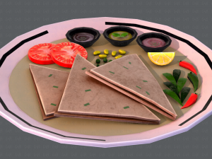 naan bread 01 Modelo 3D