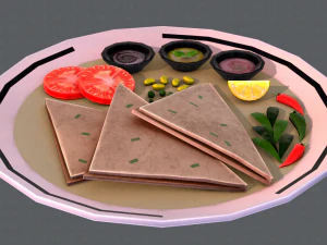 naan bread 01 3D Model