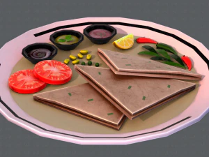 naan bread 01 3D Model