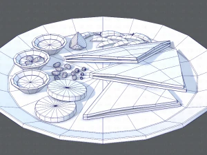naan bread 01 3D Model