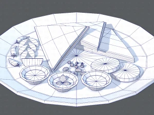 naan bread 01 3D Model
