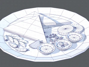 naan bread 01 3D Model