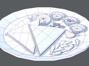 naan bread 01 Modelo 3D