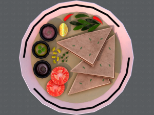 naan bread 01 Modelo 3D