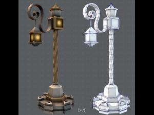 lamp post v01 3D Model