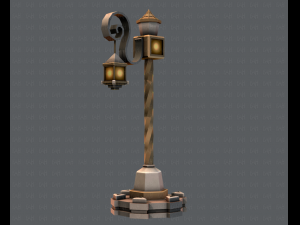 lamp post v01 3D 模型